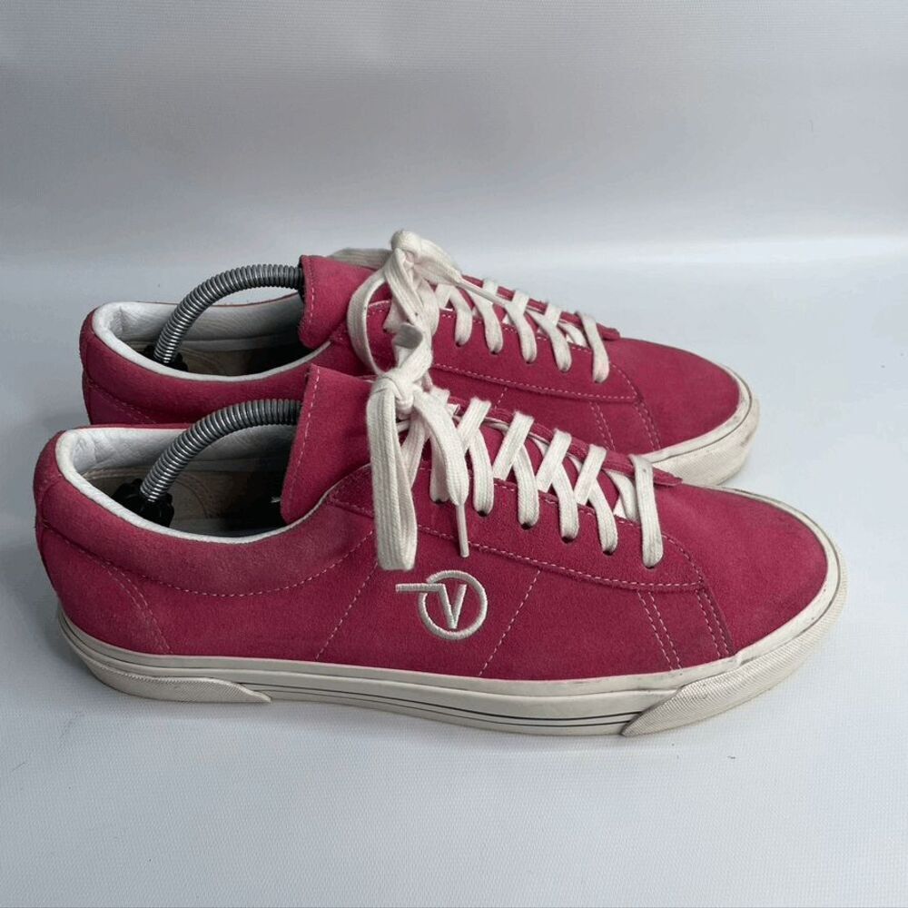 Vans Men's Sid Dx Anaheim Factory Suede Skate Shoes OG Pink OG White Size 11
